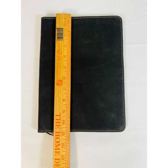 Theodore Black Leather Notebook Cover & Dust Cover EUC Distressed Professional - Picture 6 of 8